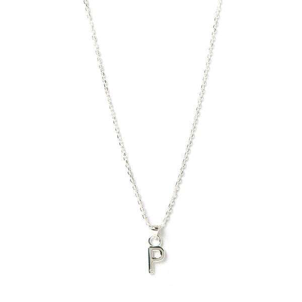 Arms of Eve - Letter P Silver Charm Necklace