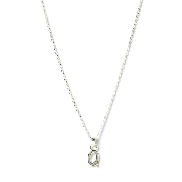 Arms of Eve - Letter Q Silver Charm Necklace