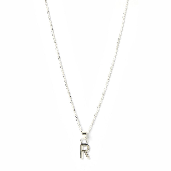 Arms of Eve - Letter R Silver Charm Necklace