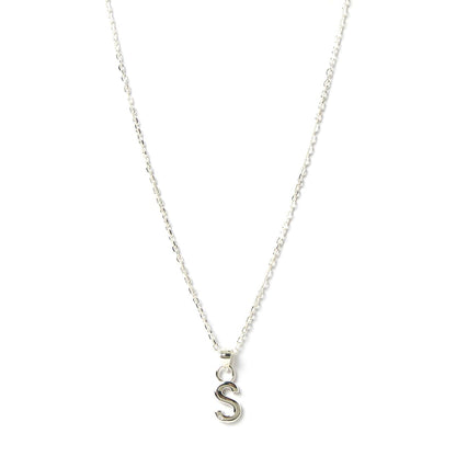 Arms of Eve - Letter S Silver Charm Necklace