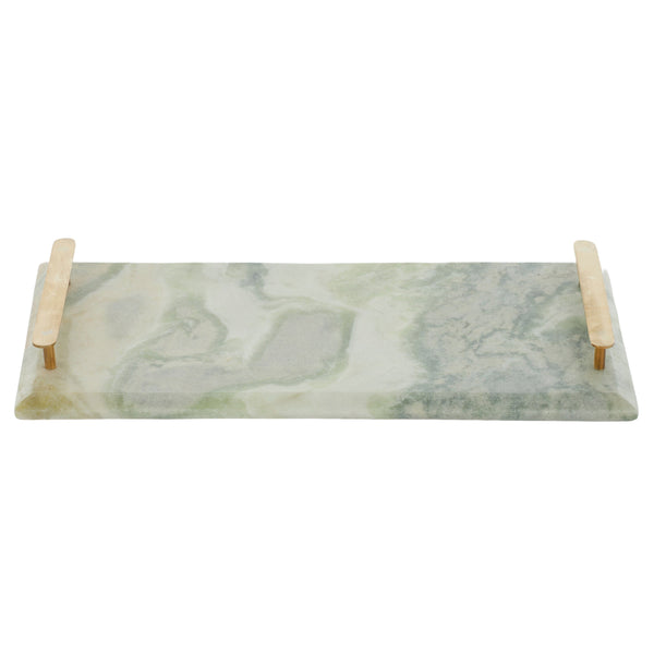 Padam Marble Tray w/ Gold Handles