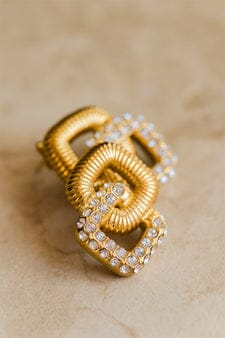 Indigo &amp; Wolfe - Lumiere Cubic Zircon Gold Drop Earrings