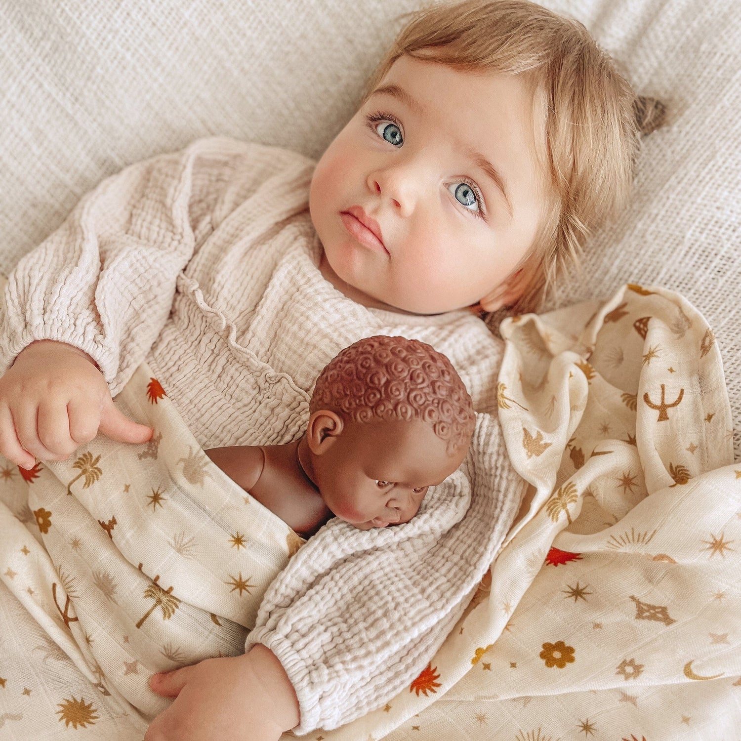 Fox &amp; Fallow - Sacred Amulets Organic Muslin Wrap Swaddle