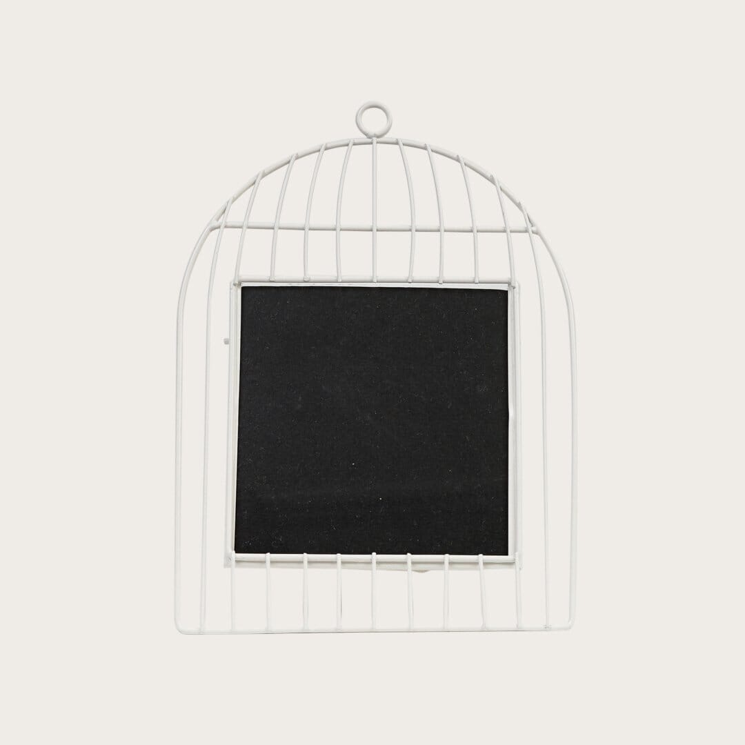 Birdcage Metal Photo Frame in White - Large