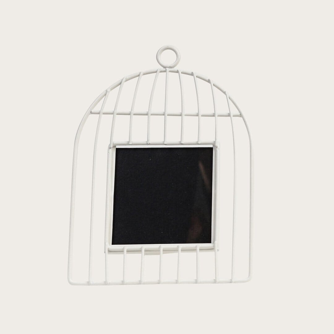 Birdcage Metal Photo Frame in White - Large