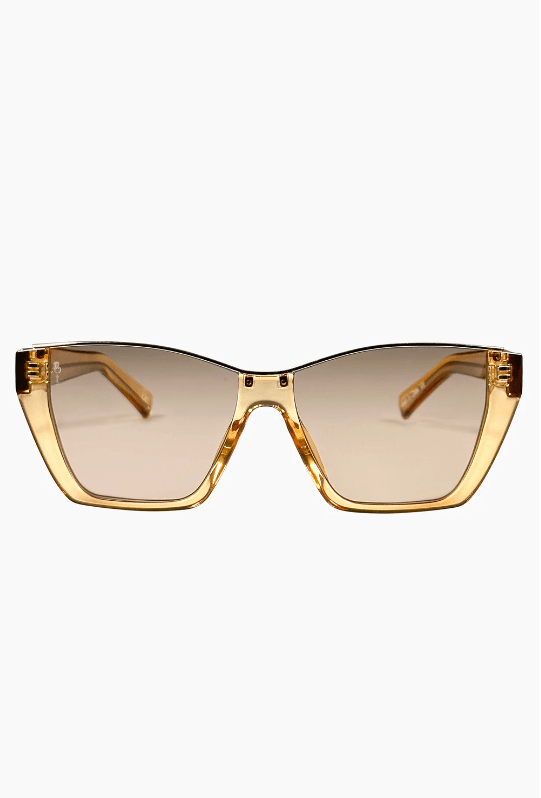 OTRA Eyewear - BELLE Transparent Gold with Brown Lense
