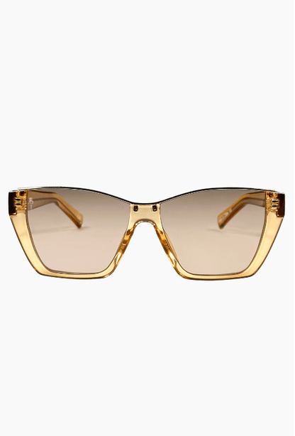 OTRA Eyewear - BELLE Transparent Gold with Brown Lense