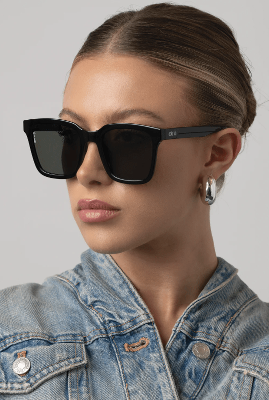OTRA Eyewear - FYN Black Frame W/ Green Lens