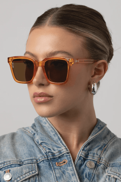 OTRA Eyewear - FYN Transparent Orange W/ Brown Lens