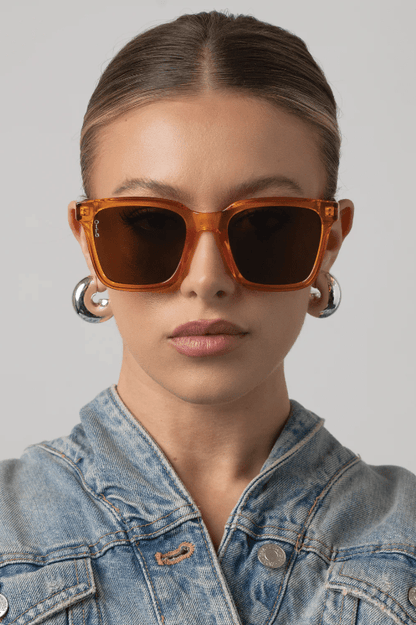 OTRA Eyewear - FYN Transparent Orange W/ Brown Lens