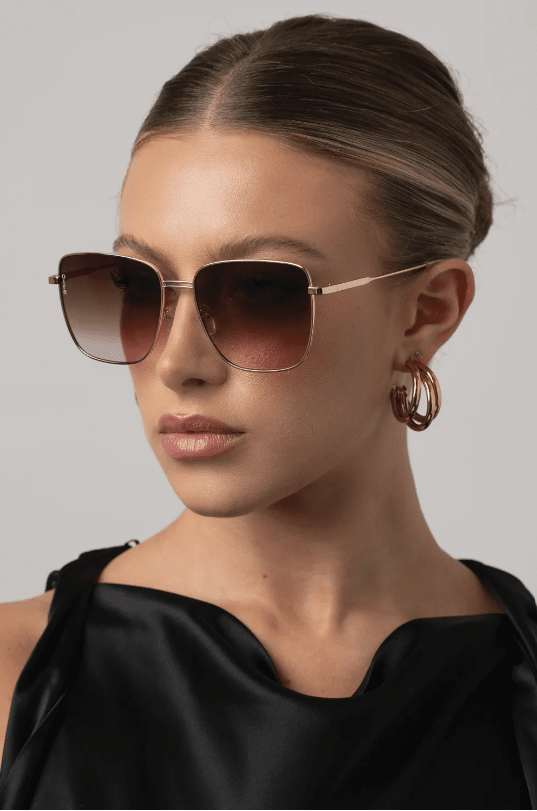 OTRA Eyewear - Rita Gold - Brown to Pink Fade