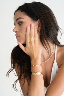 Indigo &amp; Wolfe - Rivah Gold Cuff Bracelet