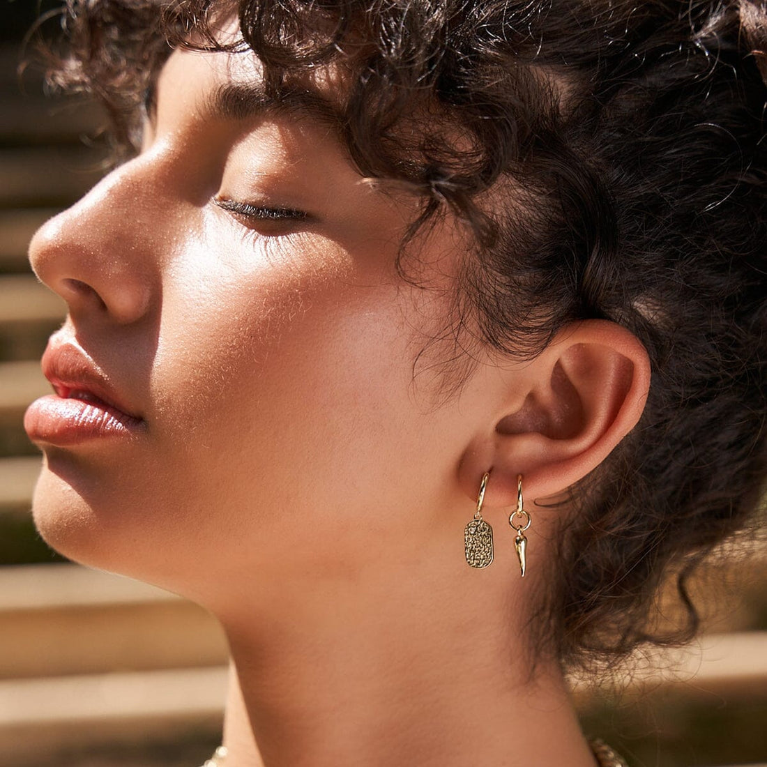 Arms of Eve - Cornicello Gold Charm Earrings - Small
