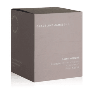 Grace &amp; James Saint Honore 40Hr Candle - Saffron, Amberwood &amp; Fir