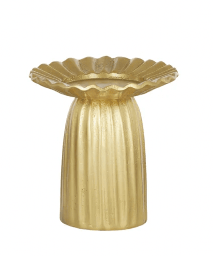 Valentina Metal Candleholder in Gold - Small