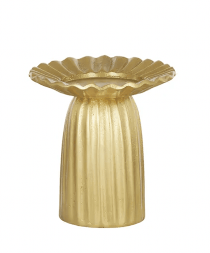 Valentina Metal Candleholder in Gold - Small