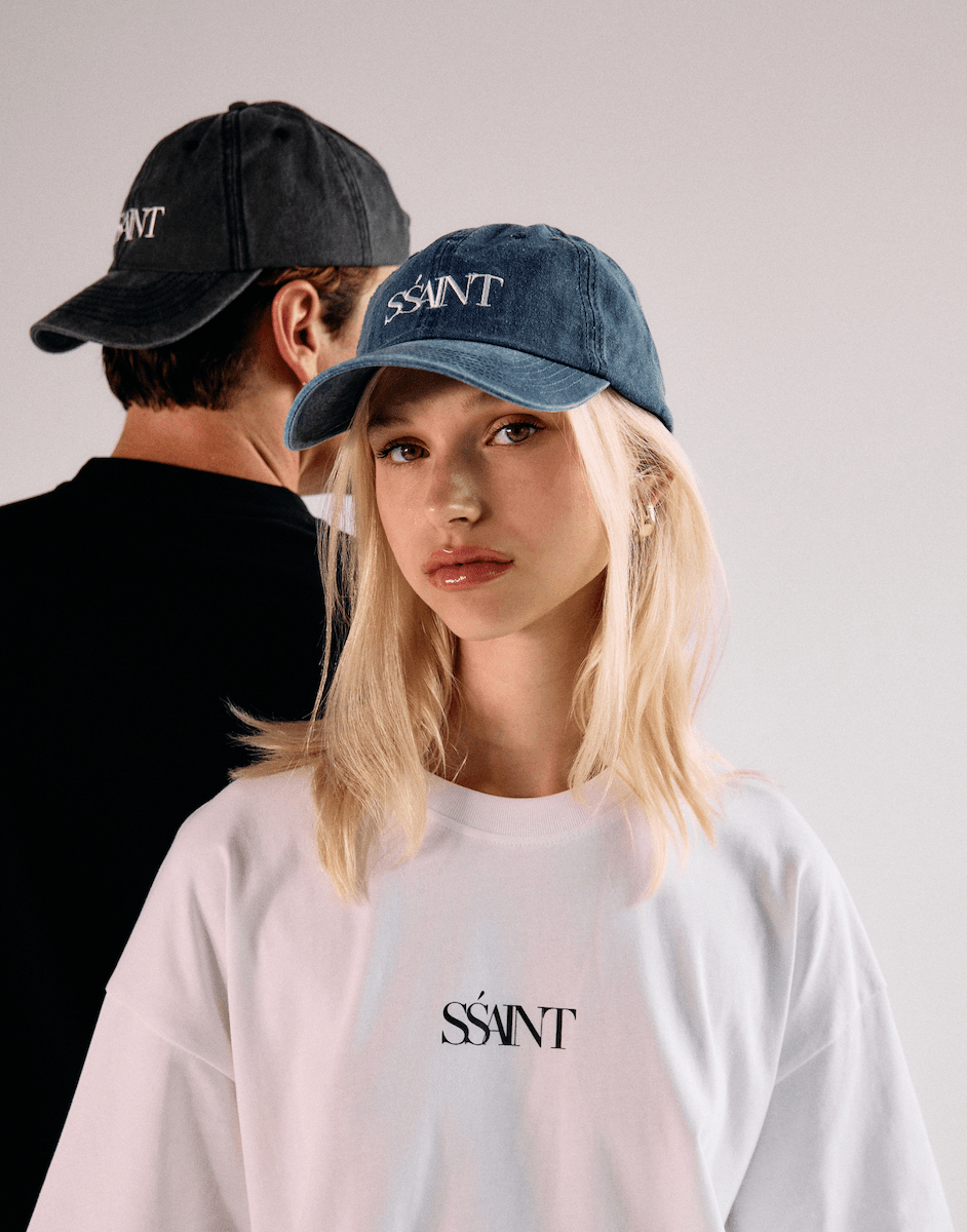 SSAINT Denim Cap in Faded Black