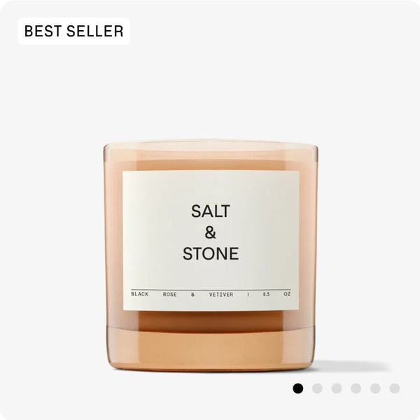 Salt & Stone Candle Black Rose & Vetive 75g
