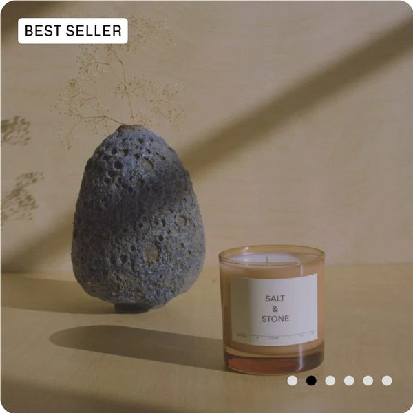 Salt & Stone Candle Black Rose & Vetive 75g