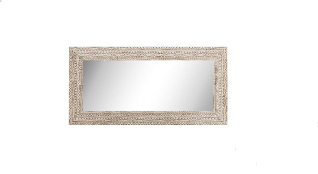 Samara Moorish Antique Wood Mirror White Wash (XL) Save 18%