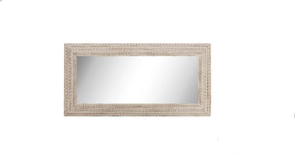 Samara Moorish Antique Wood Mirror White Wash (XL) Save 18%
