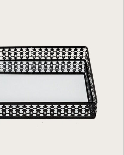 Yves Metal Serving Tray in Black