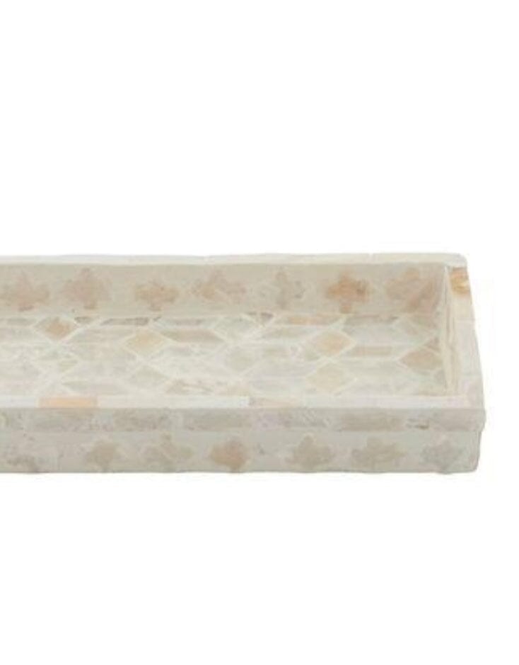 Diala Rectangular Inlay Tray in Ivory