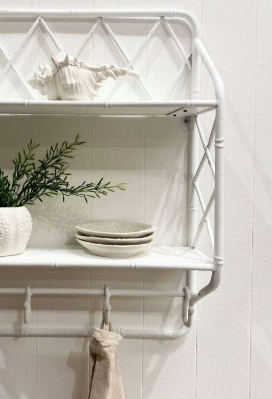 Adeline Metal Wall Shelf in White