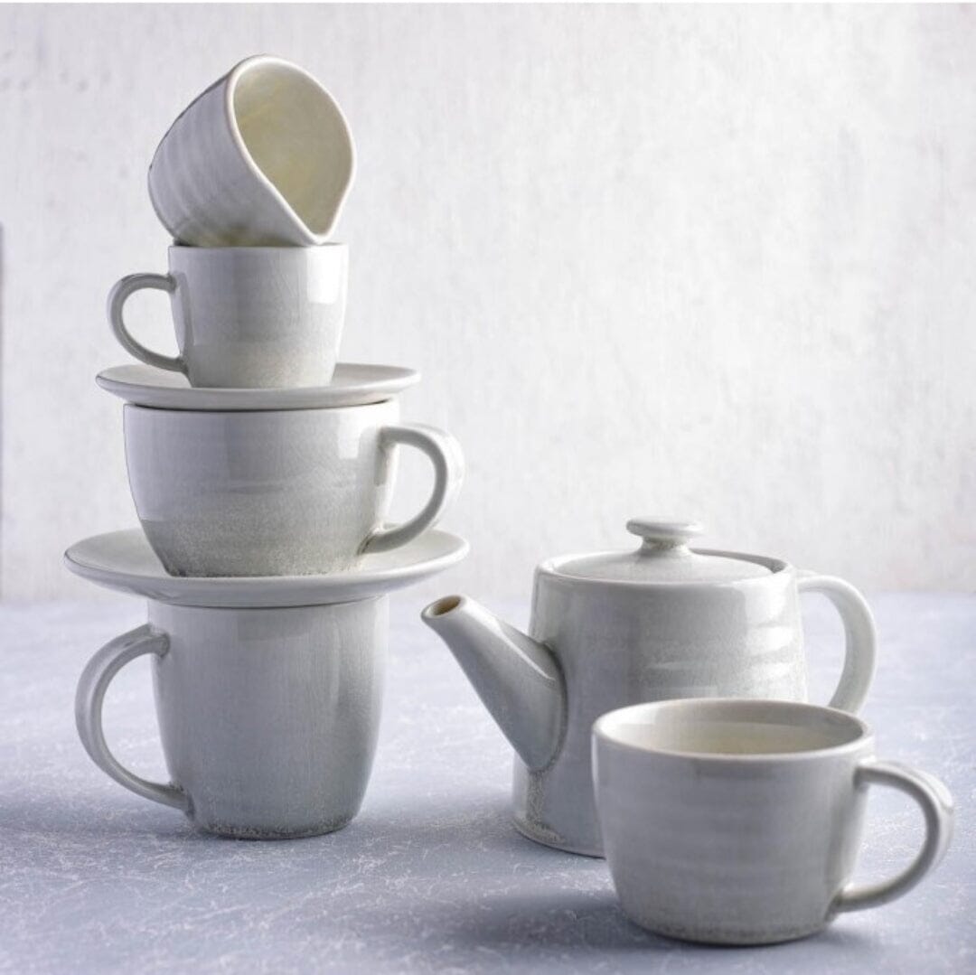 Indigo Ceramic Espresso Cup W/ Saucer in White Bleed