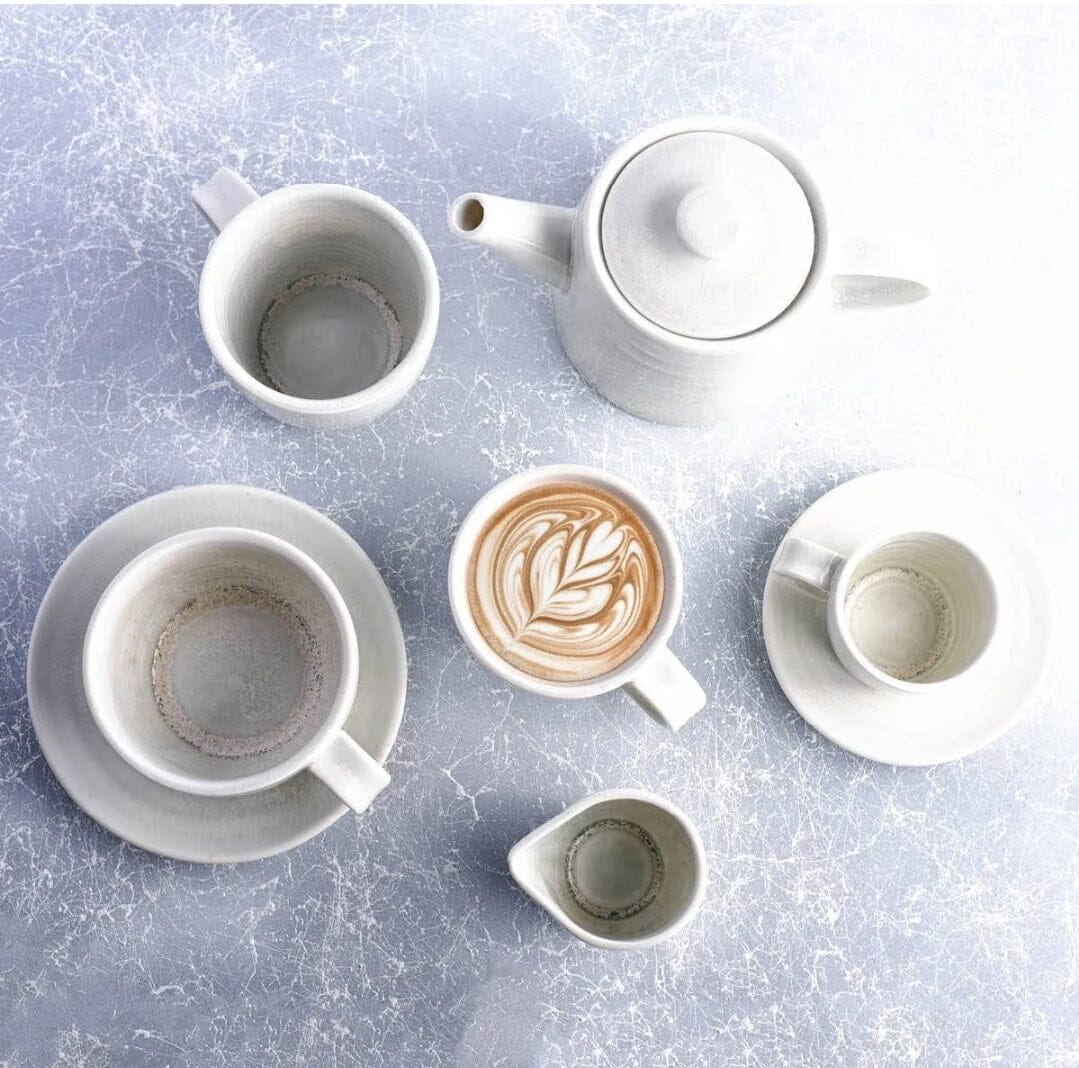 Indigo Ceramic Espresso Cup W/ Saucer in White Bleed