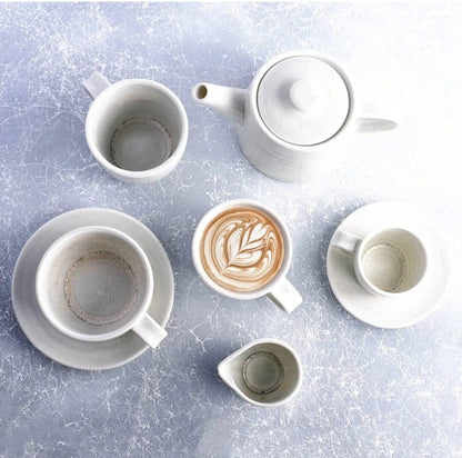 Indigo Ceramic Espresso Cup W/ Saucer in White Bleed