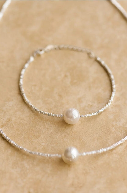 Indigo &amp; Wolfe - Aloha Silver &amp; Pearl Bracelet