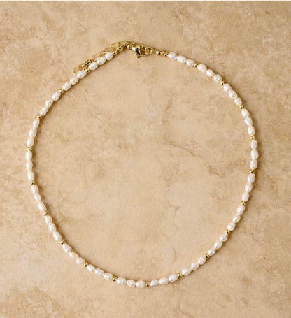 Indigo &amp; Wolfe - Lacey Gold &amp; Pearl Necklace