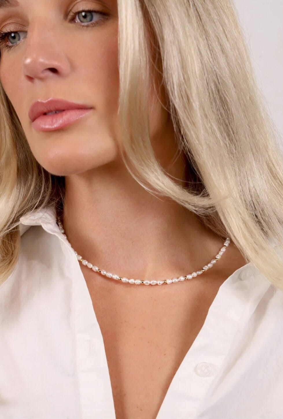 Indigo &amp; Wolfe - Lacey Gold &amp; Pearl Necklace