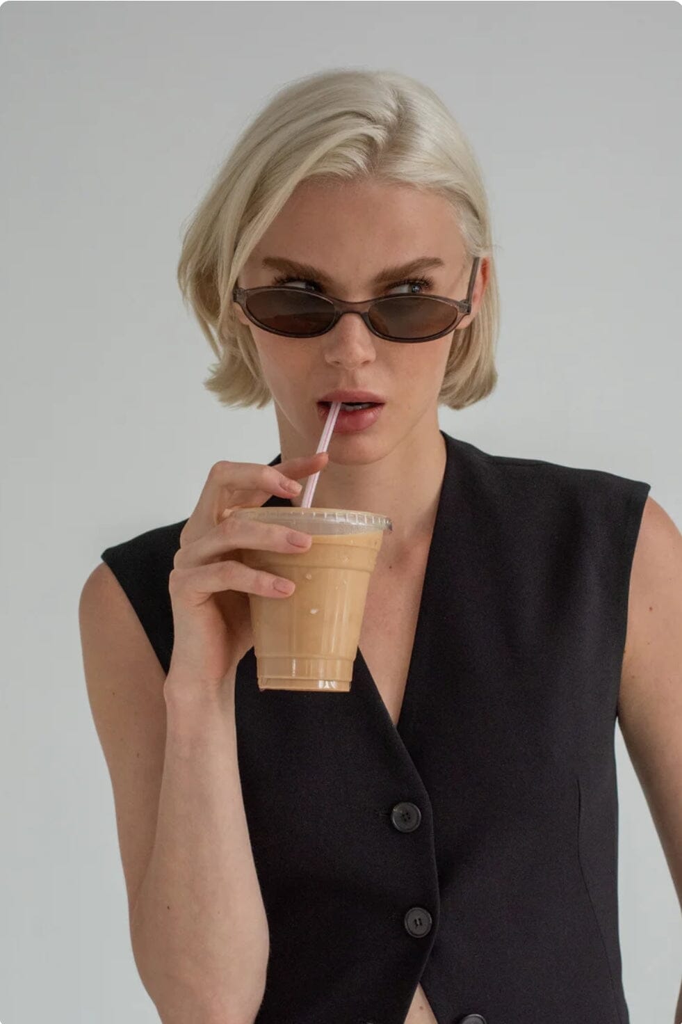 OTRA Eyewear - HAZEL Transparent Olive Frame W/ Brown Lens
