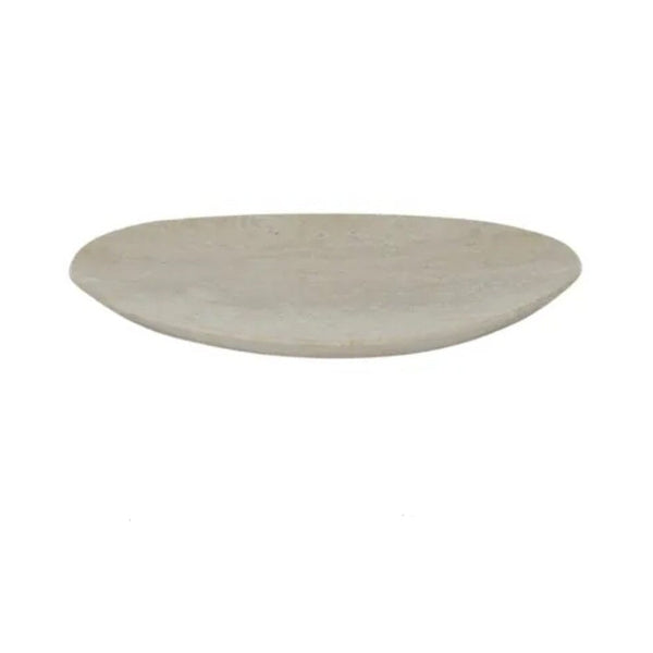 Kenzie Oval Marble Plate in Beige (Small)