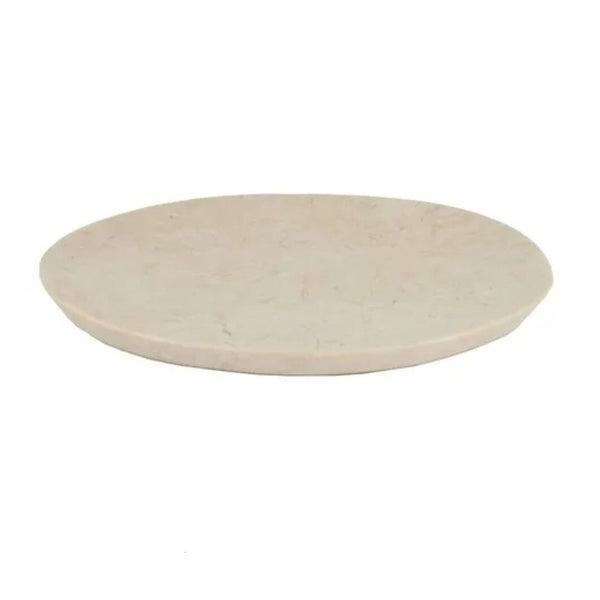 Kenzie Oval Marble Plate in Beige (Lge)