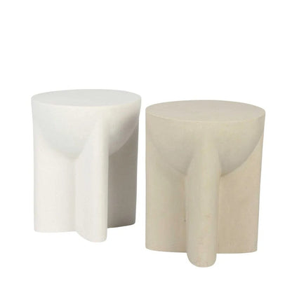 Haifa Stone Side Table Chalk (Save 11%)
