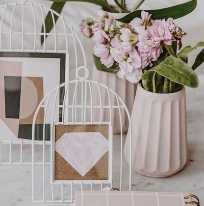 Birdcage Metal Photo Frame in White - Large