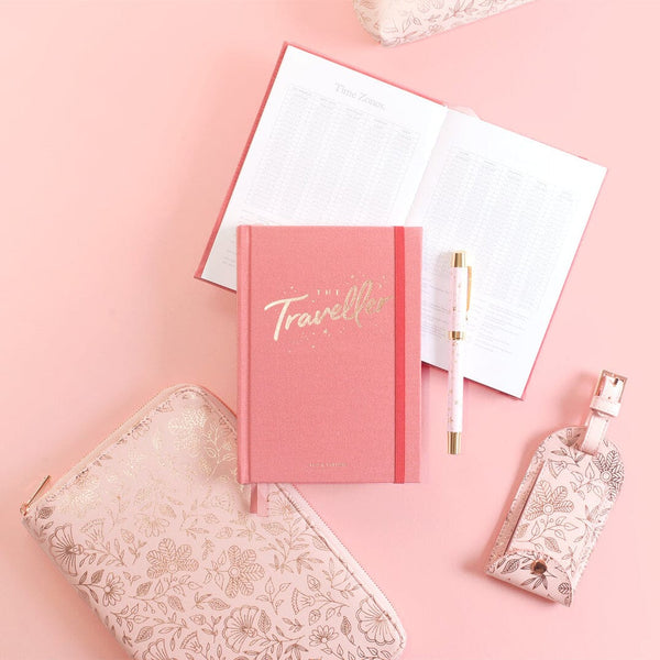 The Traveller Mini Travel Diary in Dusty Rose - Fox & Fallow