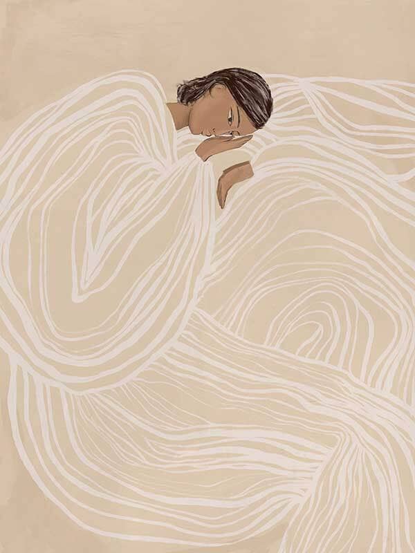 Delilah Dancing Canvas Art Print - 75cm x 100cm