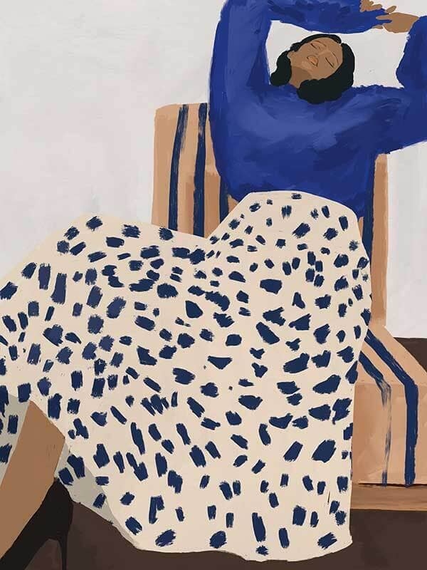 Delilah Daydreaming Canvas Art Print - 90 x 120cm
