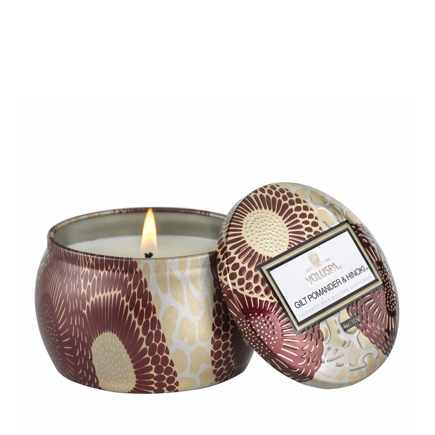 VOLUSPA Gilt Pomander & Hinoki Decorative Candle Zoobibi