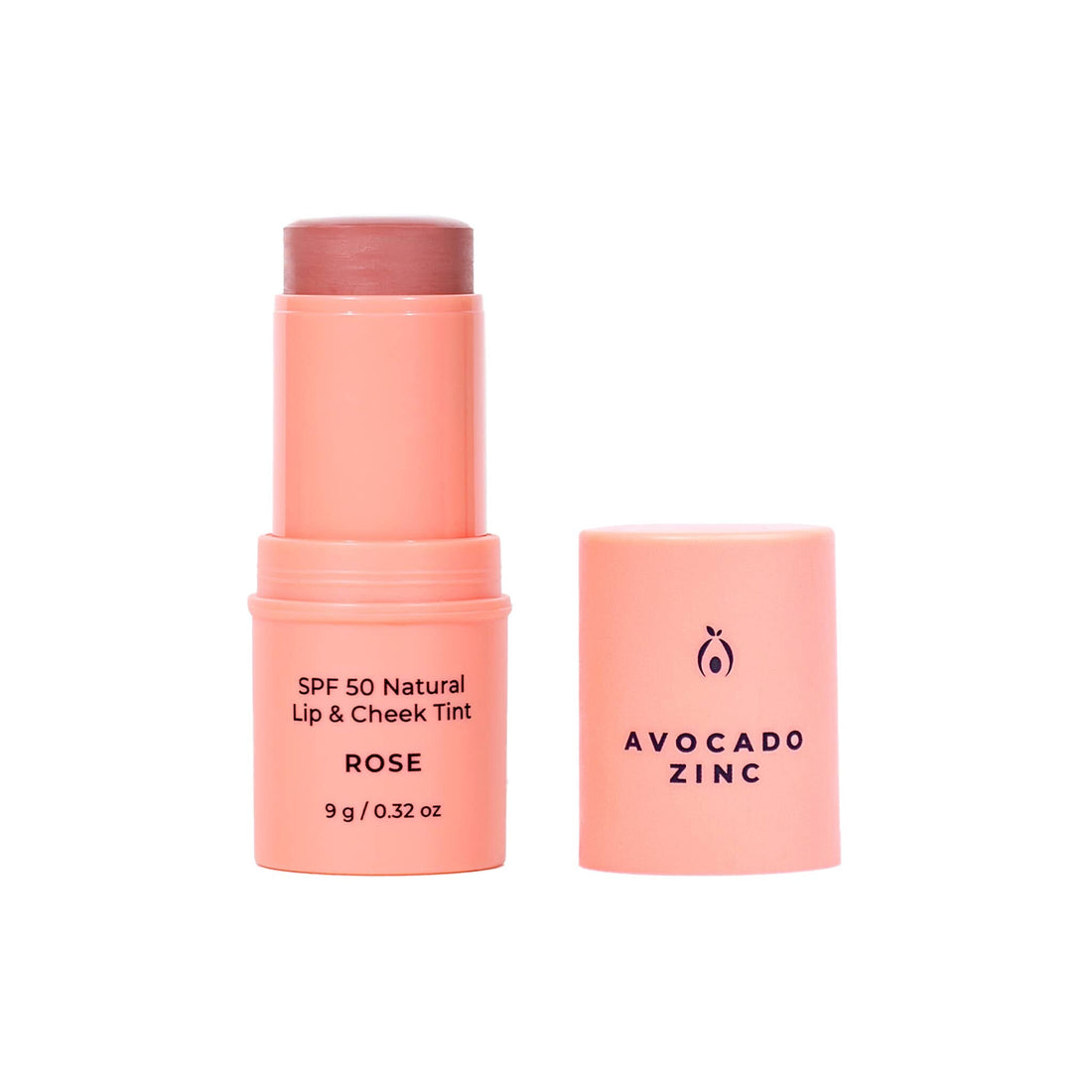 Avocado Zinc - SPF 50 Natural Lip &amp; Cheek Tint - Rose