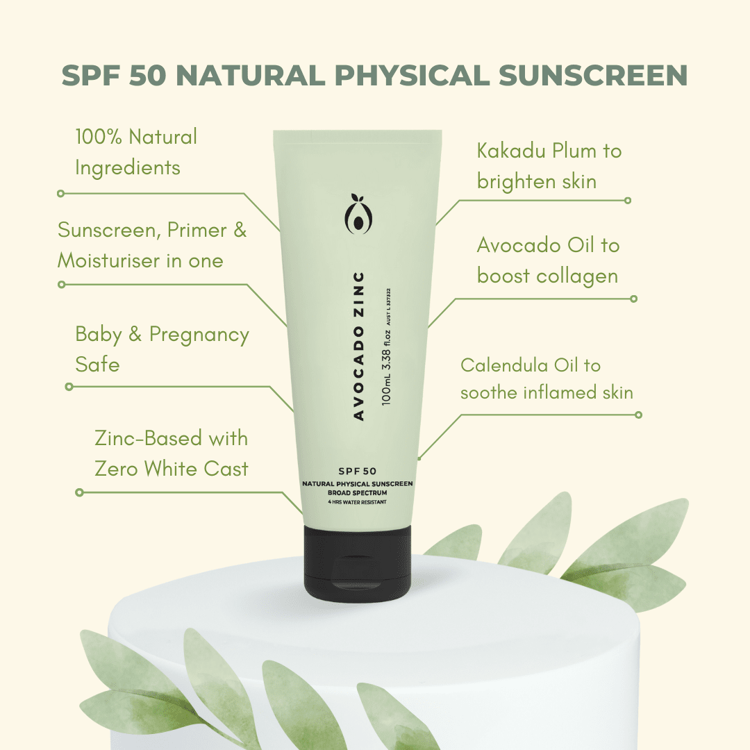 Avocado Zinc - SPF 50 Natural Physical Sunscreen