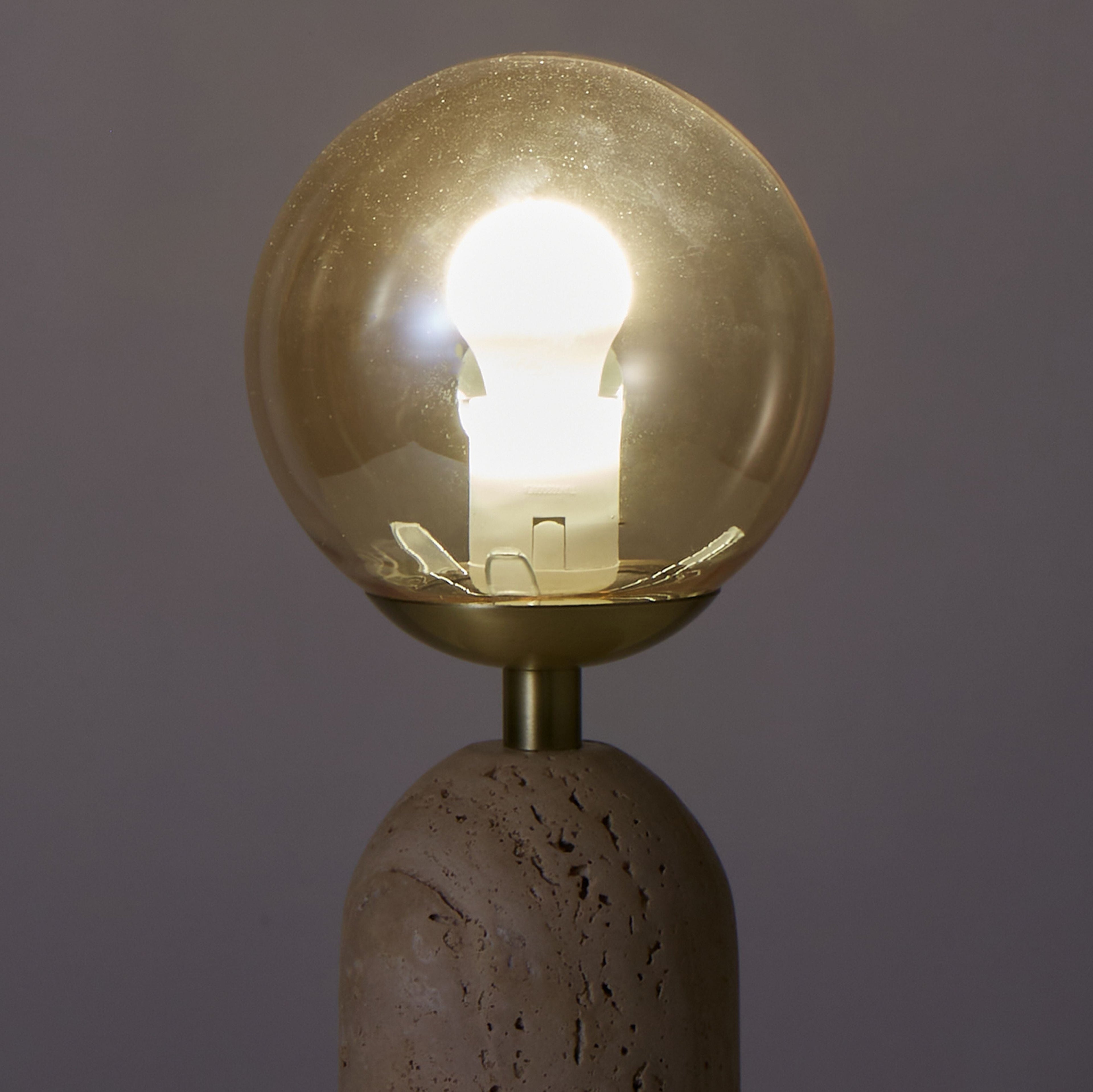 Adeline Travertine Table Lamp in Natural