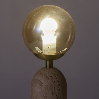 Adeline Travertine Table Lamp in Natural