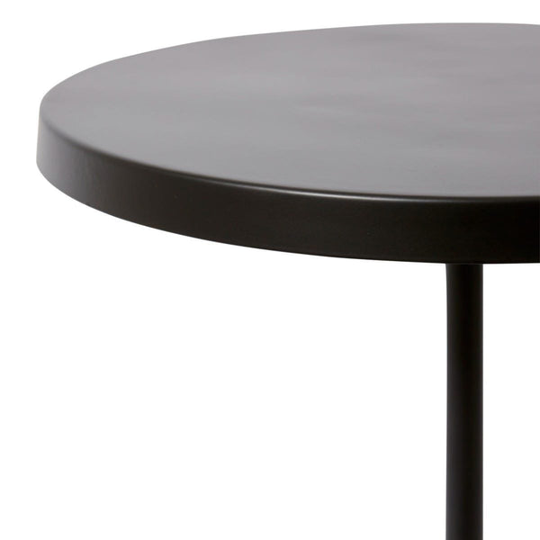 Lulu Iron/Marble Side Table Black