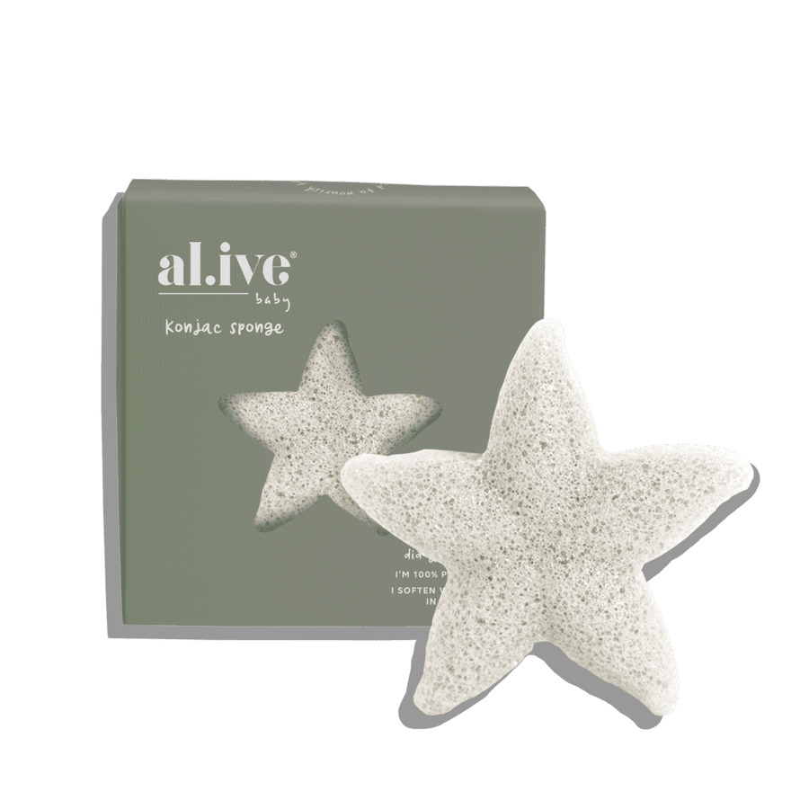 Al.ive Body - Baby Konjac Sponge in White