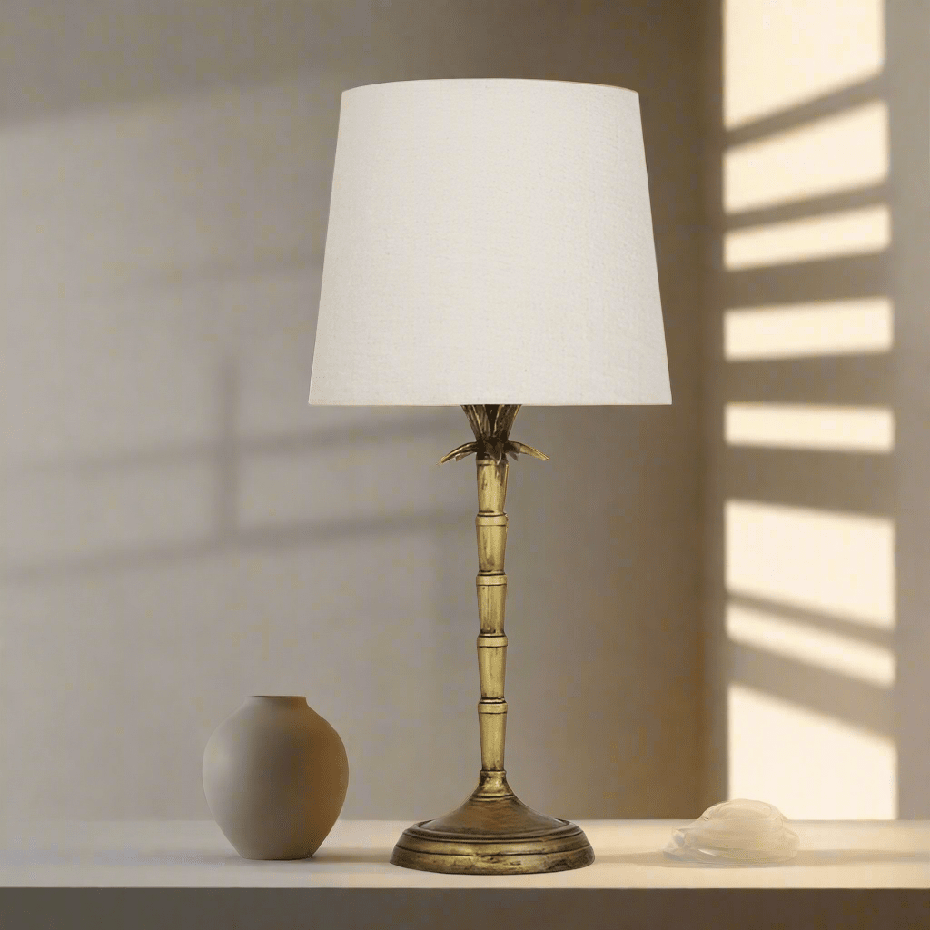 Mediterraneo Vintage Table Lamp in Gold/Natural